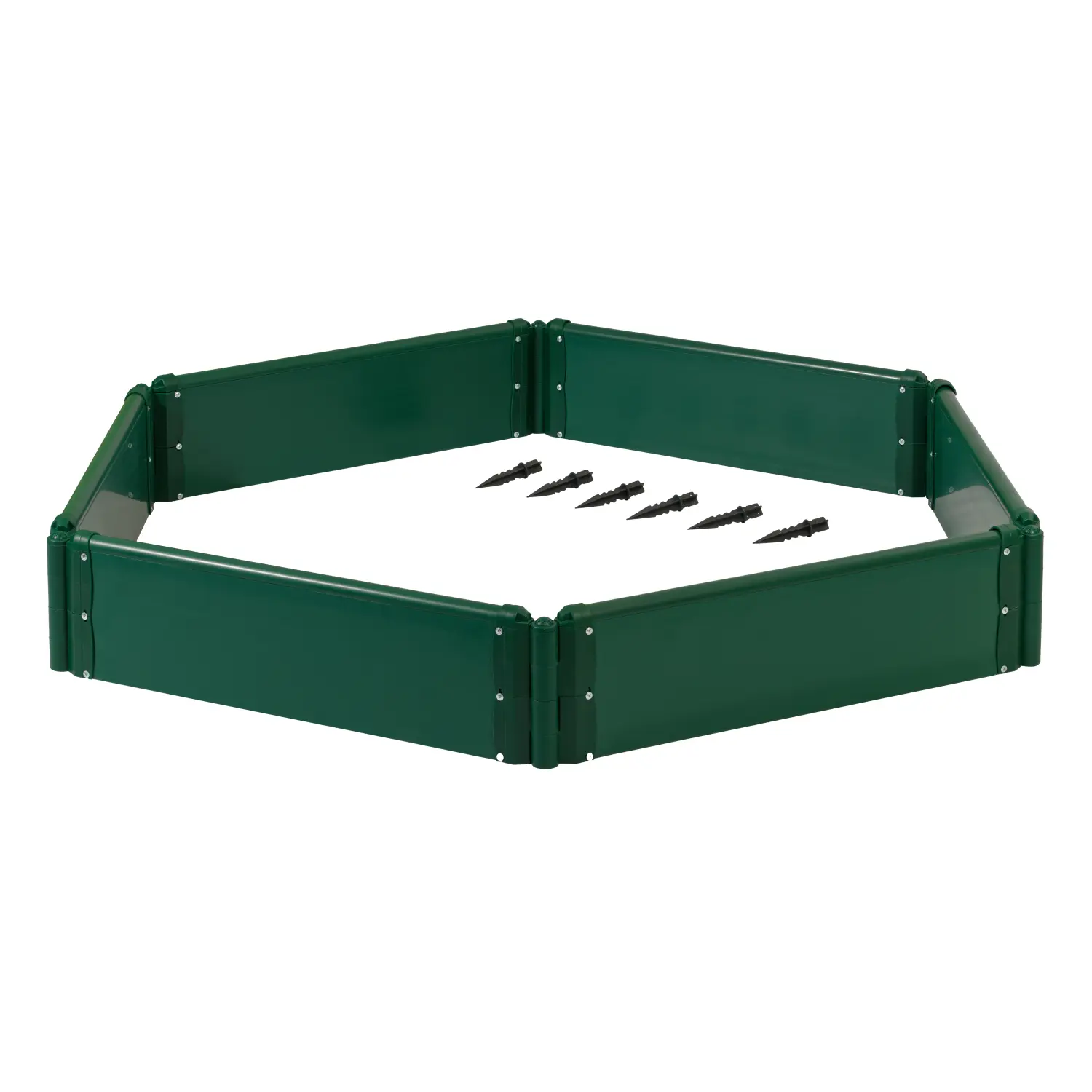 Клумба-конструктор из ПВХ, зеленый, (h 0,22 м, 3 панели * 0.6 м), уп