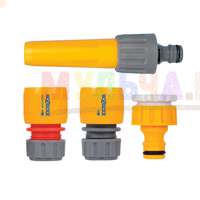 Полный комплект переходников и наконечник для запуска полива