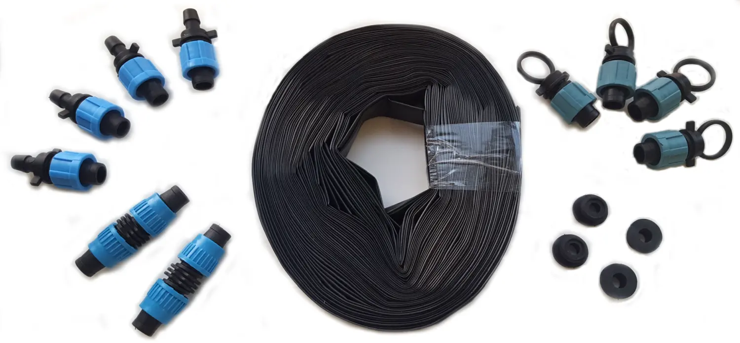Набор капельного полива ЭКО (25м лента, 4 фит, 2 рем, 4 загл)