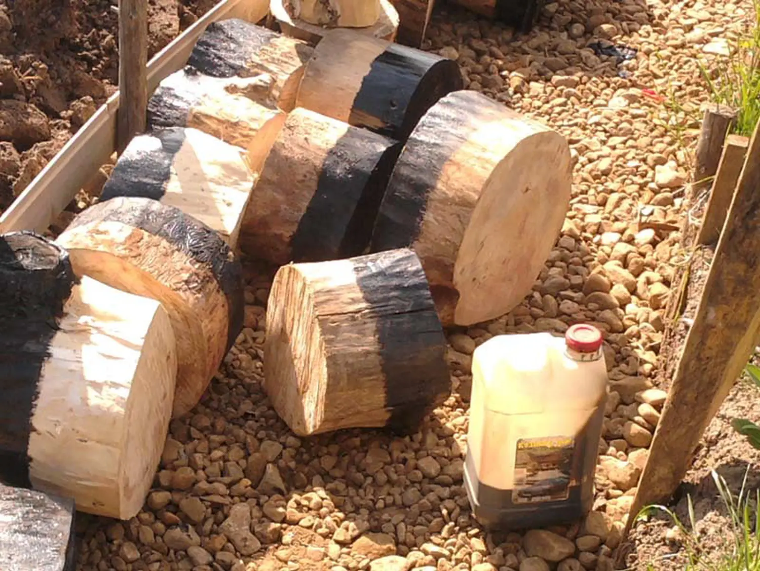 Спилы поквадратно дуб для мощения, (Ø 10-35см, h 8см), м.кв.