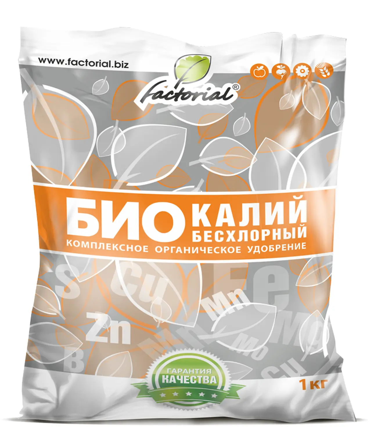 Факториал. БИО Калий (бесхлорный) K2O - 42%, 1 кг