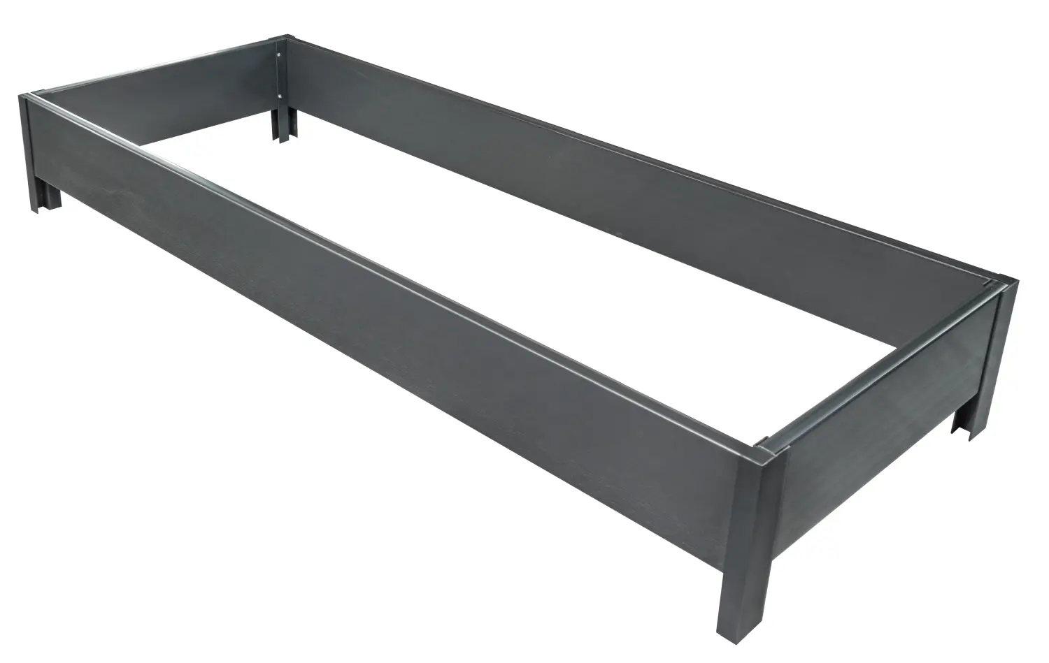 Грядка фактурная из ПВХ, графит, 2,0 х 0,9 х 0,2 м, уп