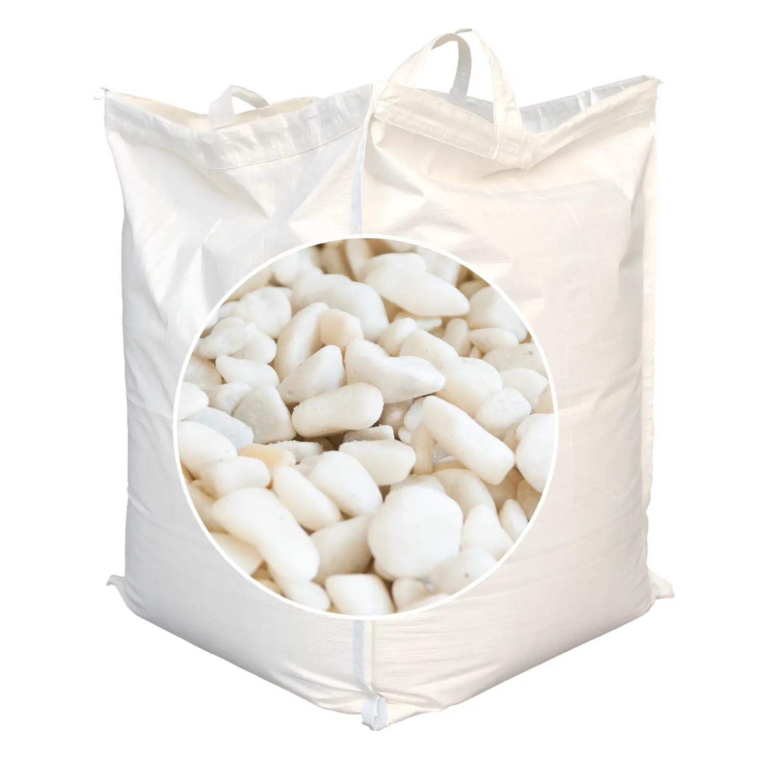 Мрамор белый Галтованный,  10-20 мм, 1000 кг, биг-бэг