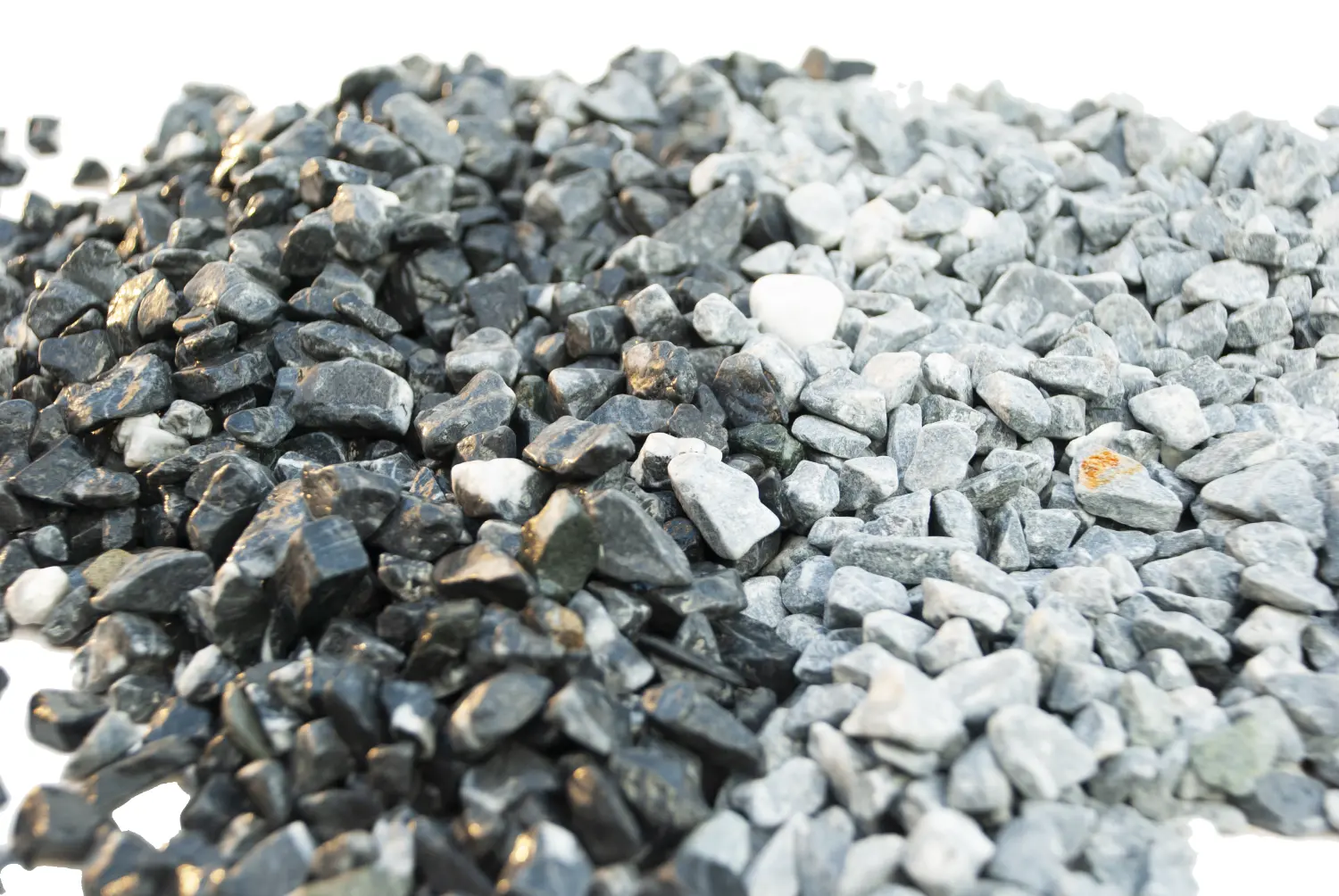 Мрамор черно-серый Галтованный,  10-20 мм, 10 кг