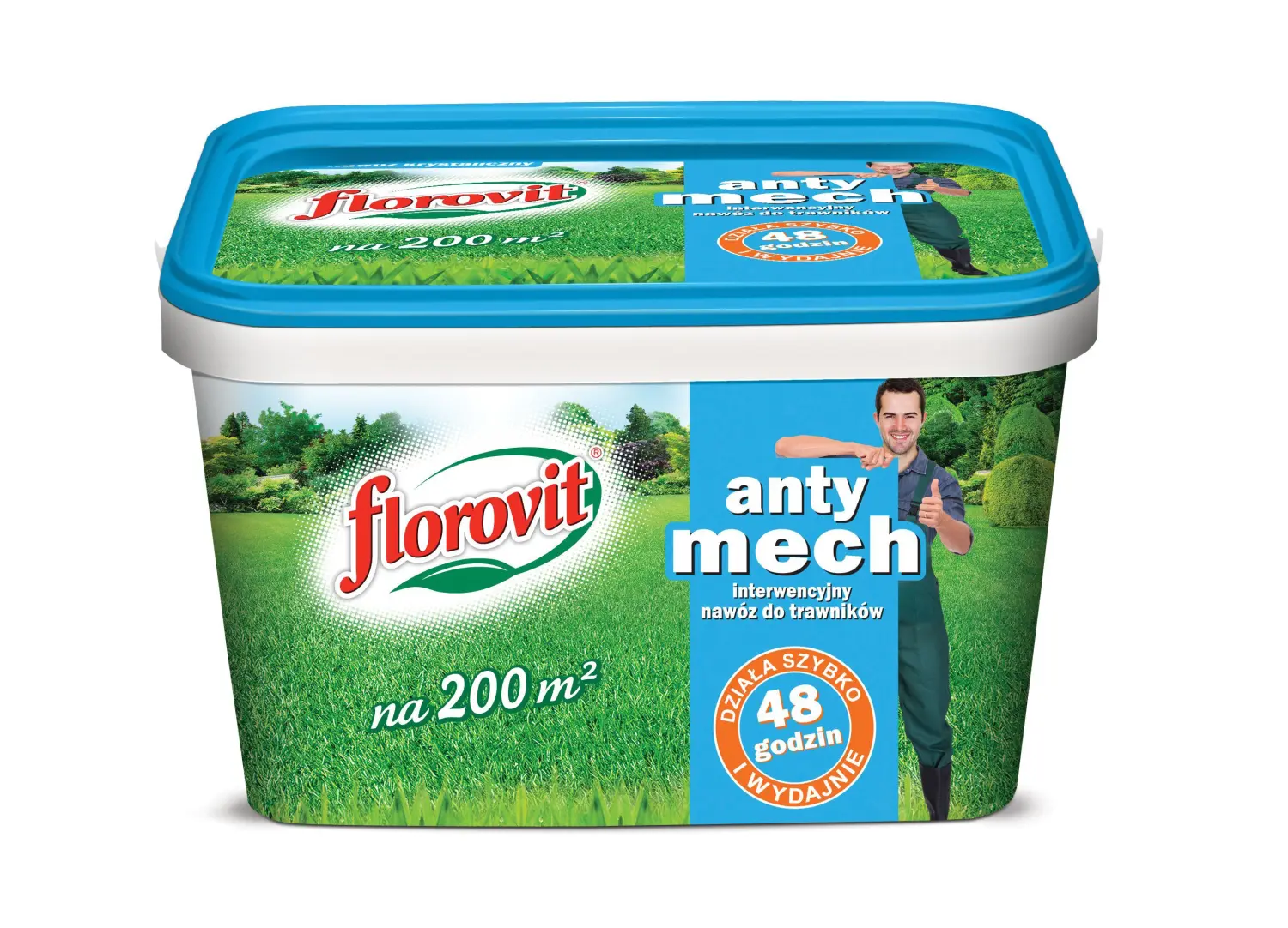 Florovit гранулированный для газонов антимох, ведро 4 кг