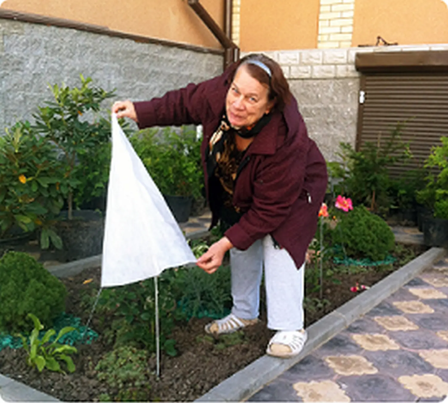 Укрытие для роз "Зимний домик" (каркас+чехол), h 0,75 м, уп