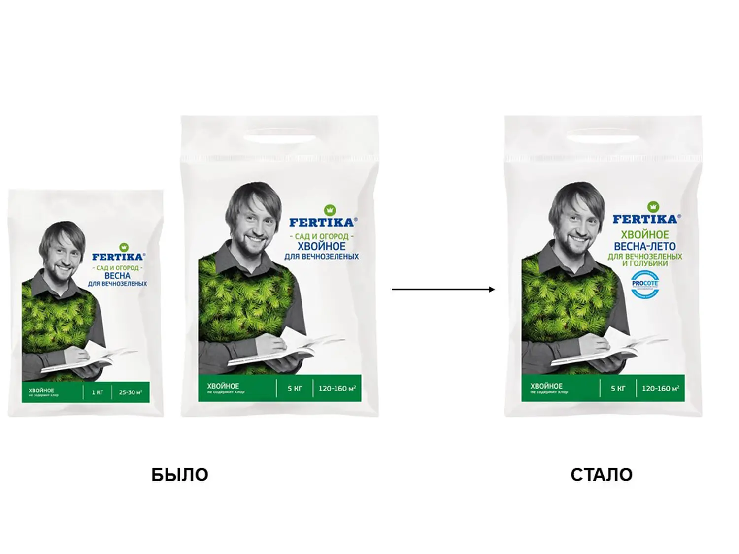 Фертика гранулированные Хвойное для вечнозеленых весна-лето, пакет 1 кг