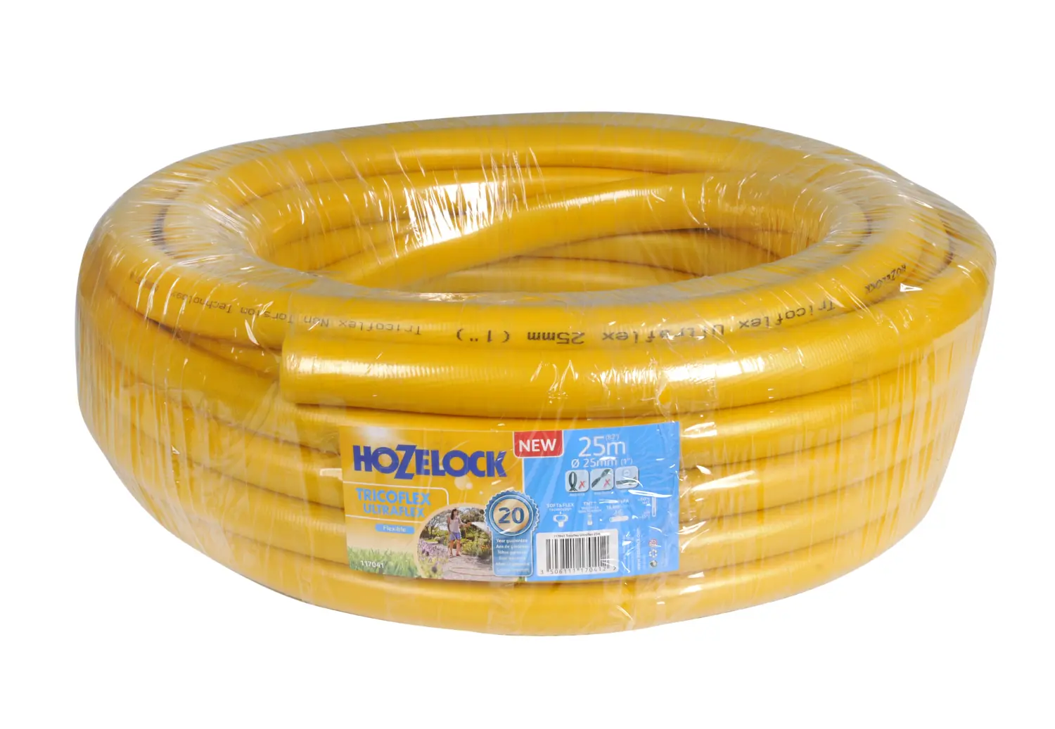 Hozelock 117041 Шланг TRICOFLEX ULTRAFLEX(5 слоев) 25 мм*25 м, шт