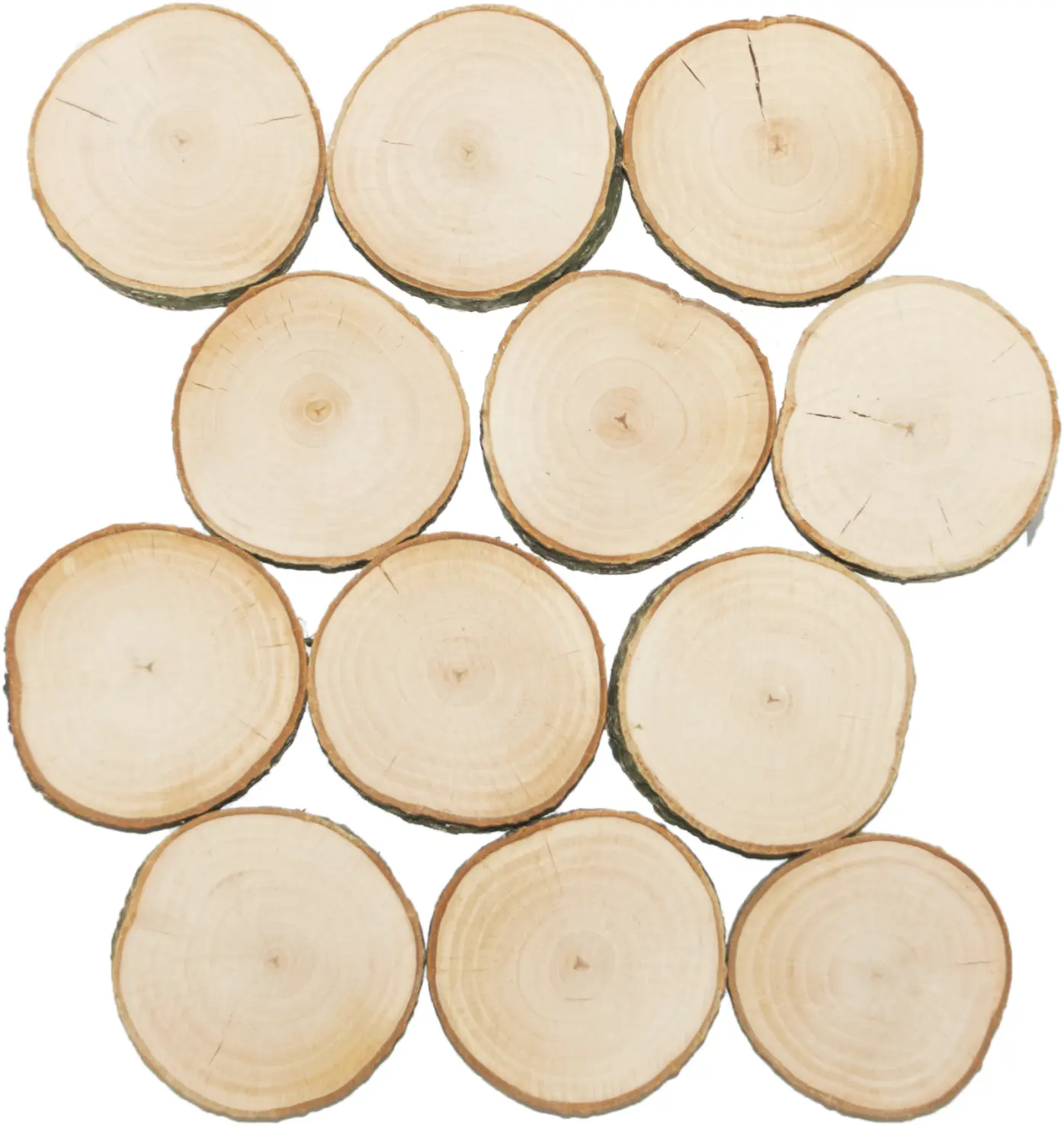 Спилы поквадратно ольха шлифовка БЕЗ коры (Ø 2-15см, h 1,5-2см), м.кв.