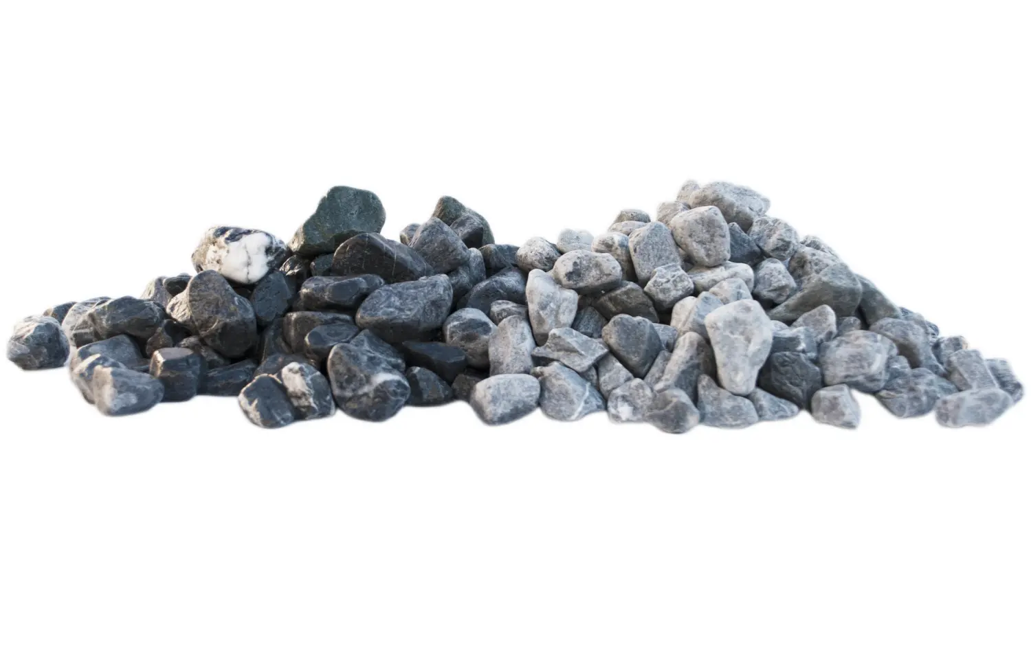 Каменная крошка Доломит ГАЛТОВАННЫЙ (черно-серый), 20-40 мм, 10 кг