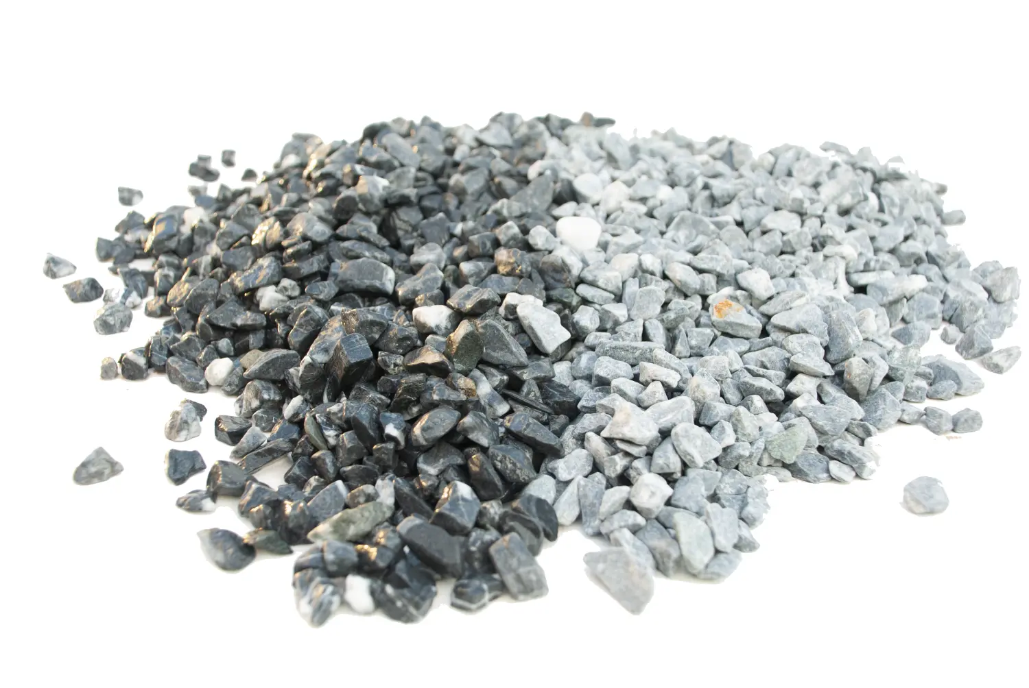 Мрамор черно-серый Галтованный,  10-20 мм, 10 кг