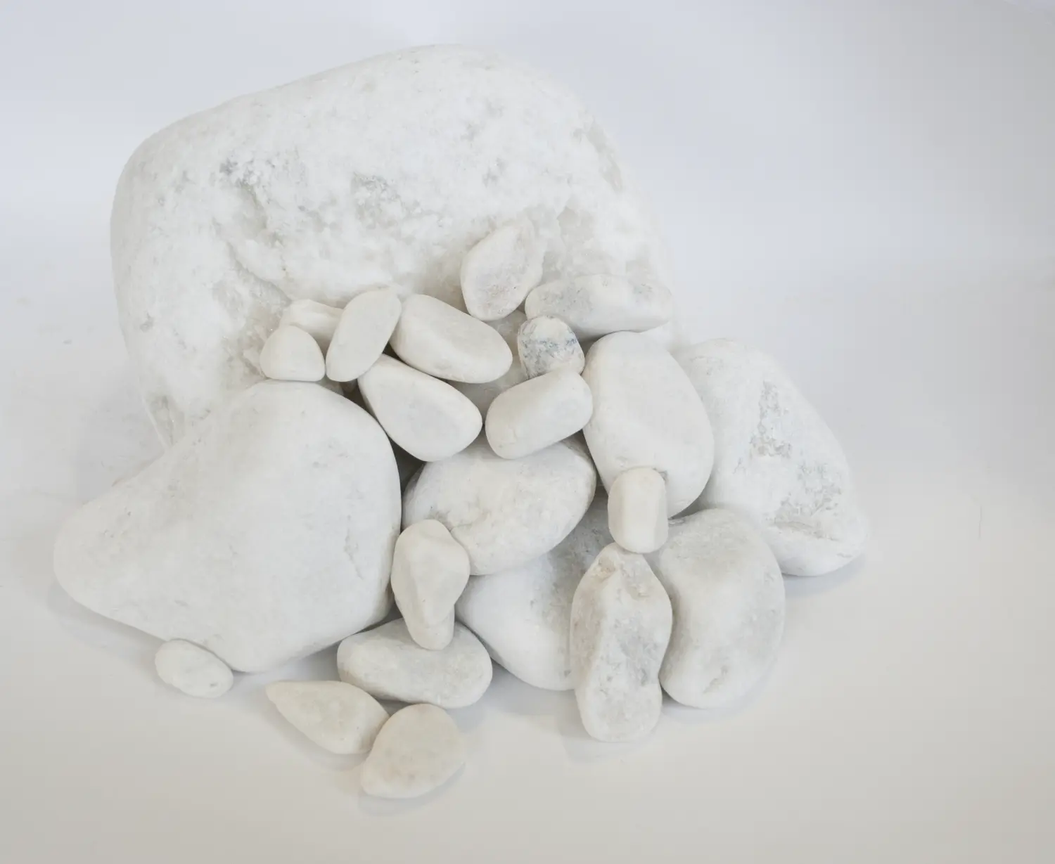 Мрамор белый Галтованный,    5-10 мм, 10 кг