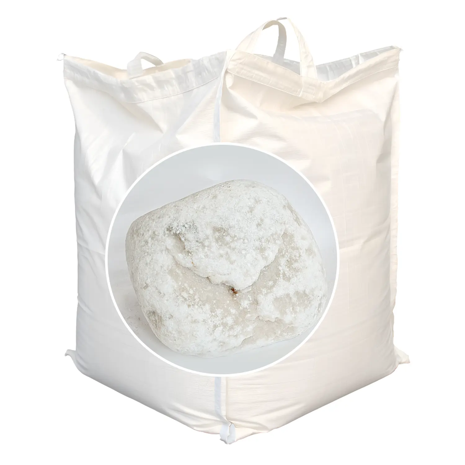 Мрамор белый Галтованный, 150+ мм, 1000 кг, биг-бэг