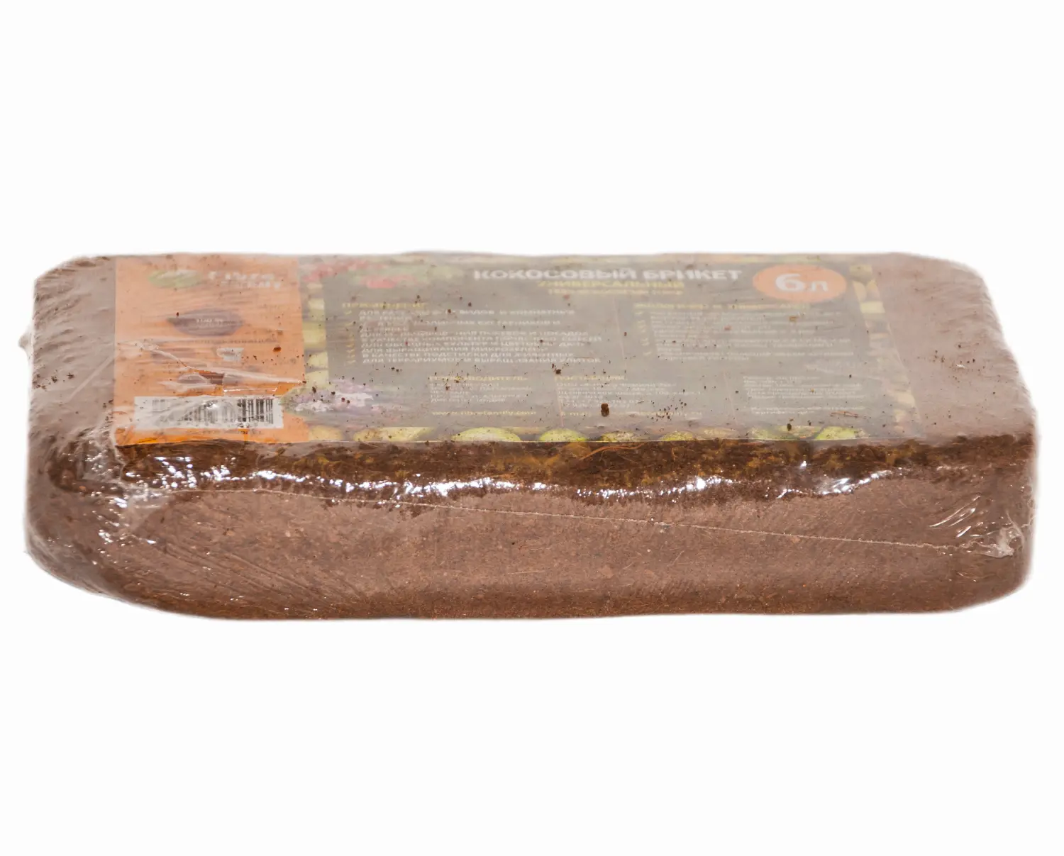 Кокосовый торф в брикетах, 6 л (500 г), шт