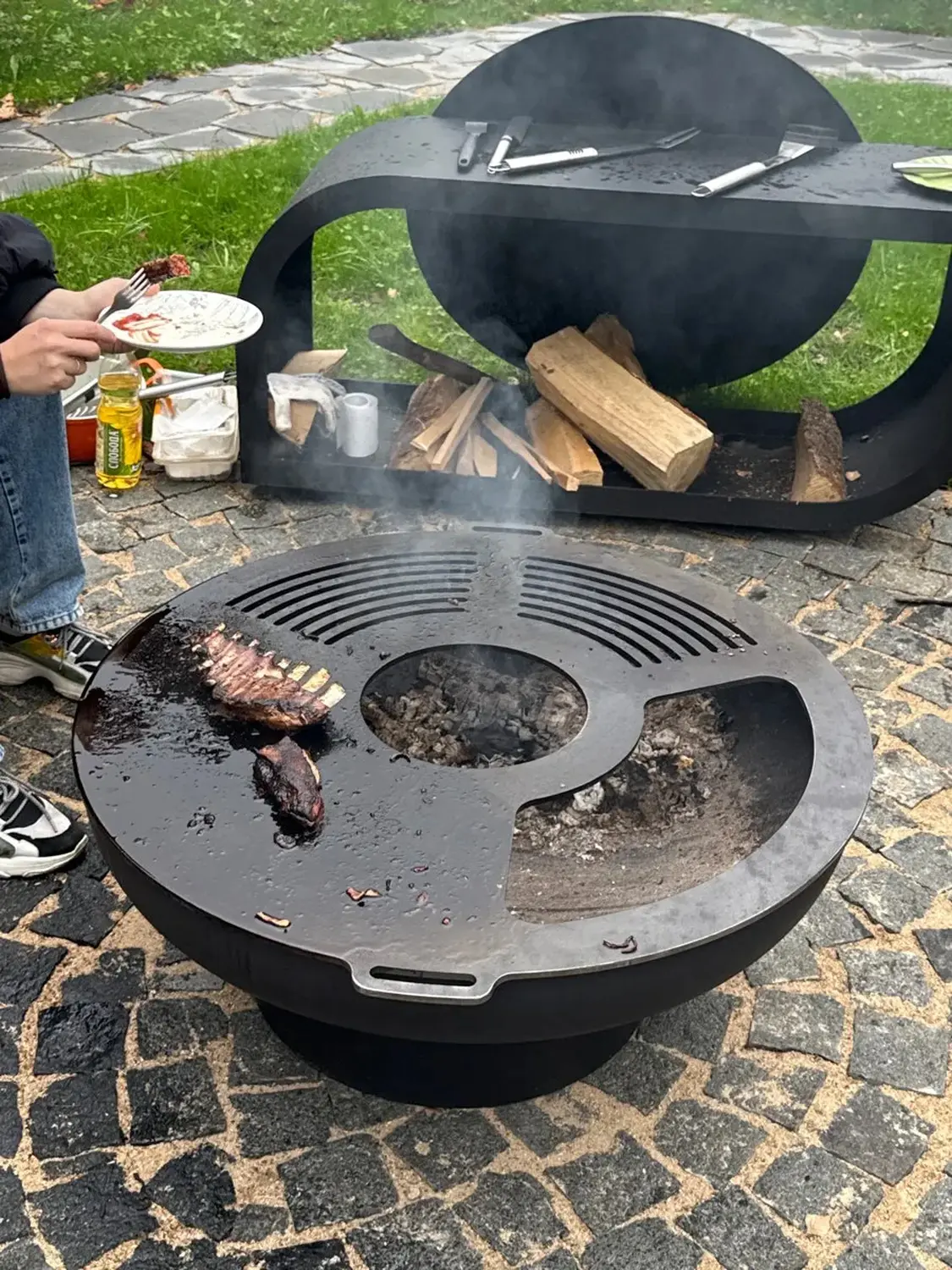 Стационарная дровница “Лепесток”