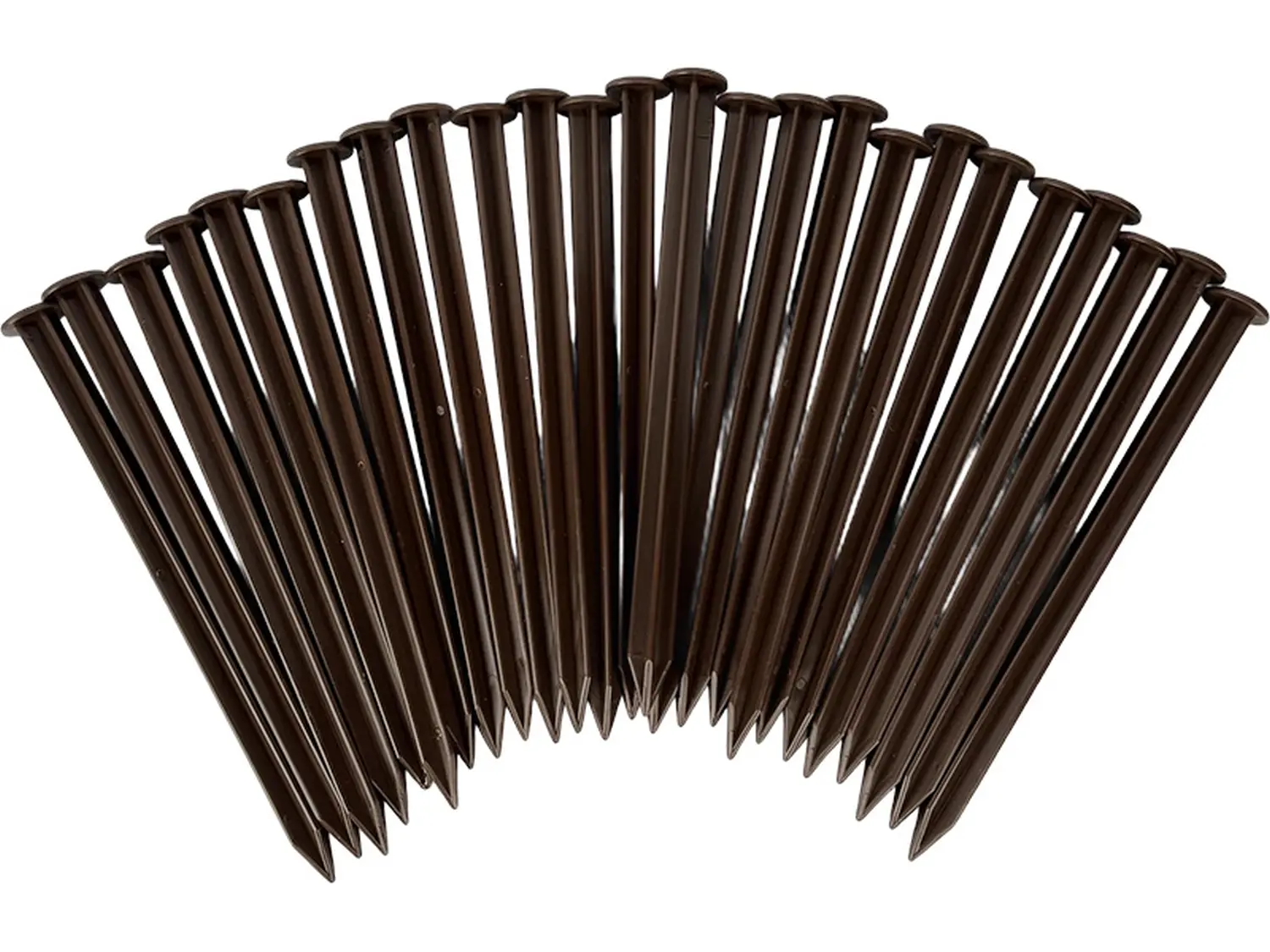 Бордюр декоративный Волна, коричневый, (8 модулей * 32 см + 25 шт креплений), 0,09 x 2,56 м, уп