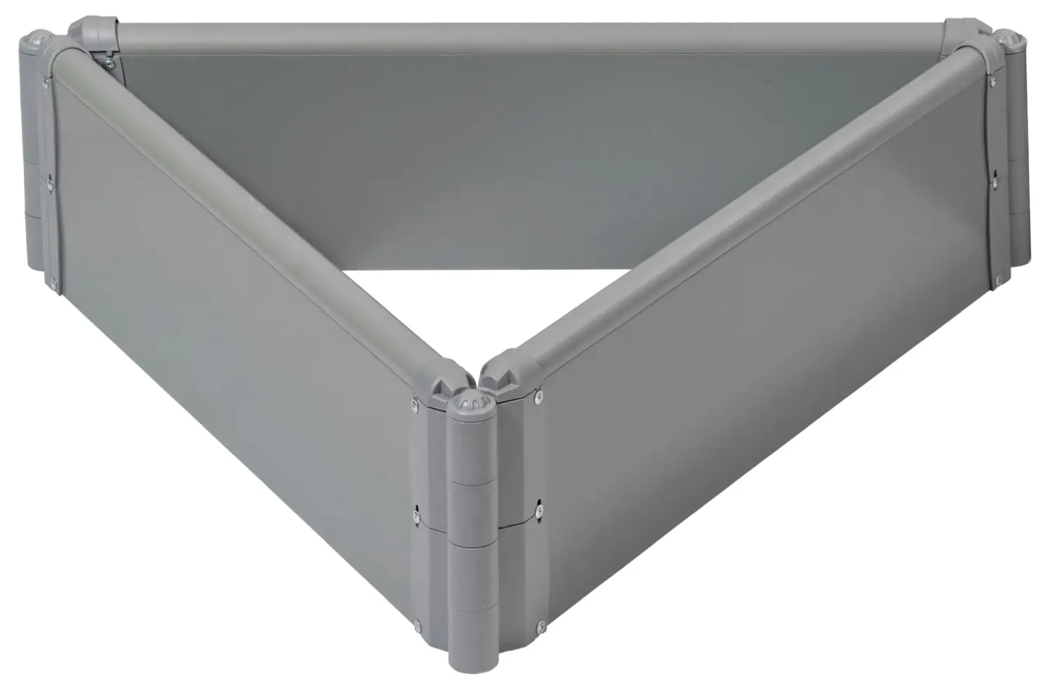 Клумба-конструктор из ПВХ, серый, (h 0,22 м, 3 панели * 0.9 м), уп