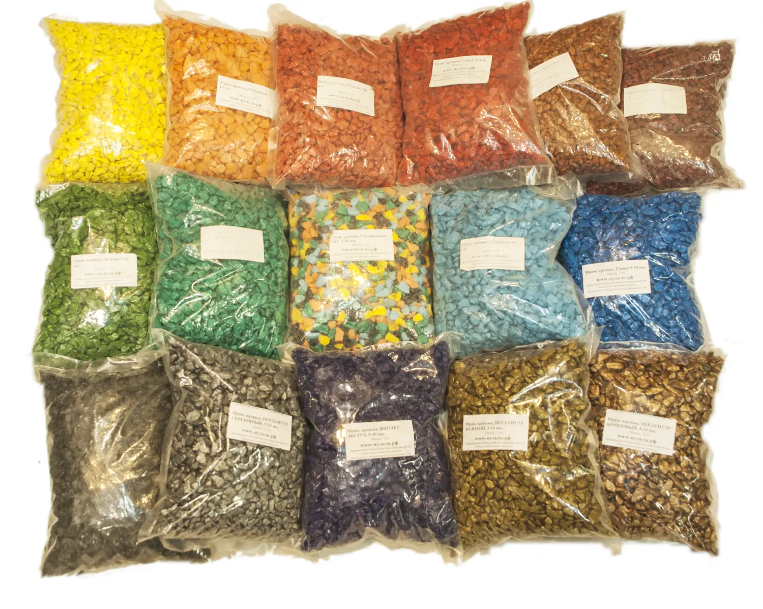 Мраморная крошка Зеленая, 5-10 мм, 10 кг