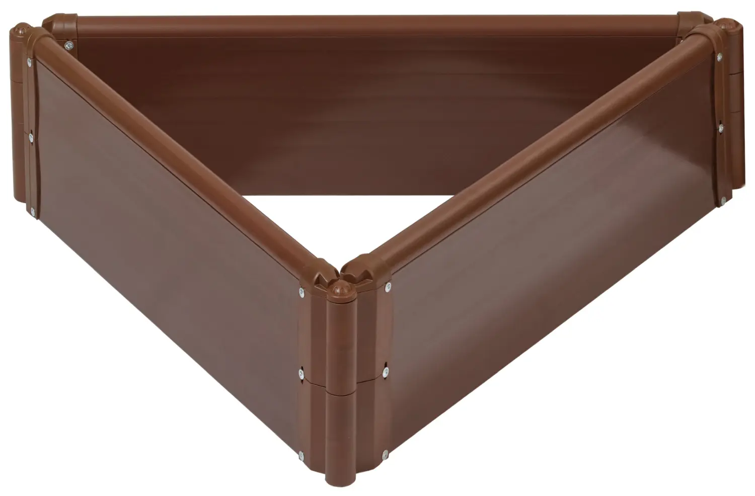 Клумба-конструктор из ПВХ, коричневый, (h 0,22 м, 3 панели * 0.9 м), уп