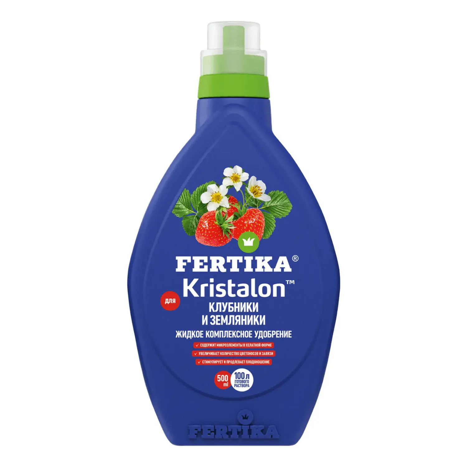Фертика жидкое Кристалон для Клубники и Земляники, флакон 500 мл