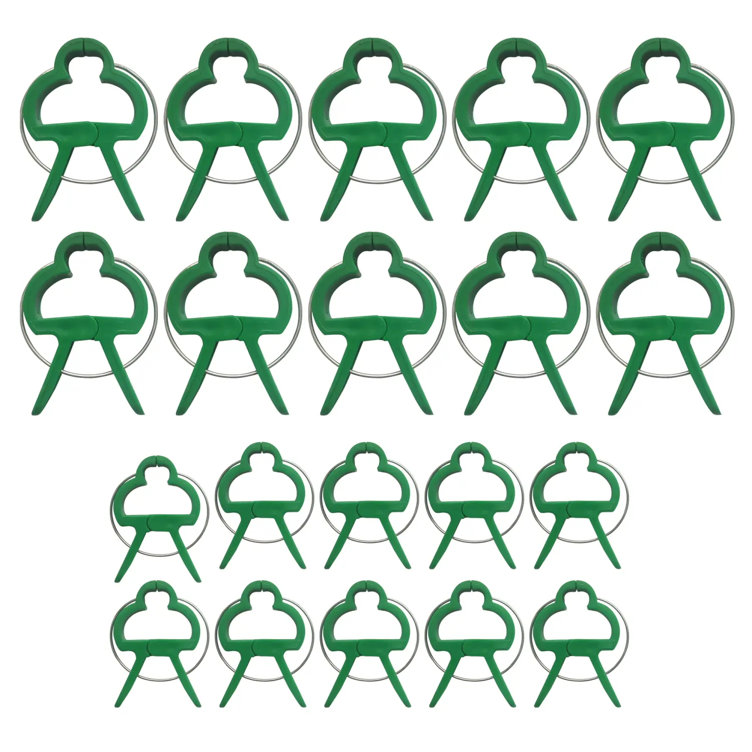 Клипсы для фиксации растений (зеленые), 20 шт/уп