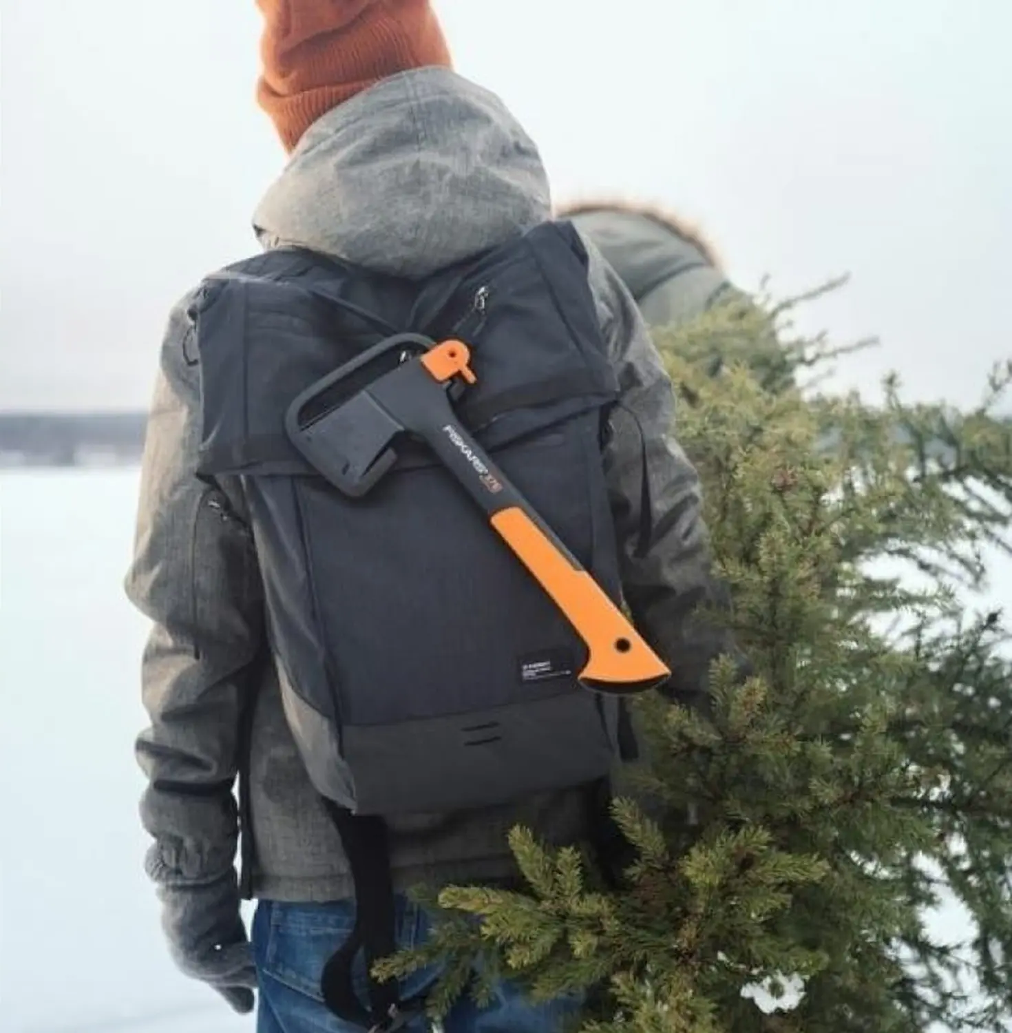 Fiskars, Универсальный топор  Х7 + точилка, арт 1020183