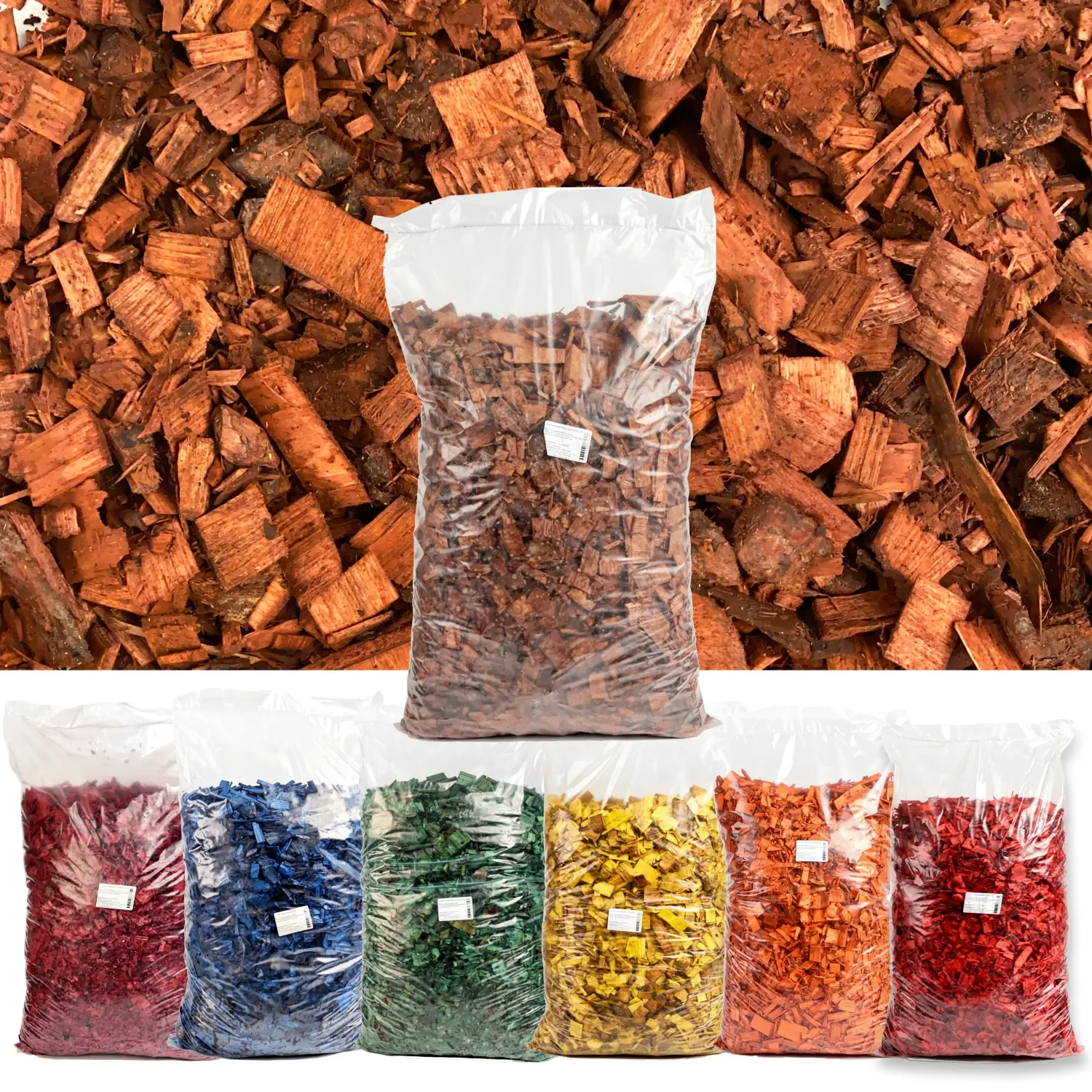 Щепа декоративная, коричневая, 60 л