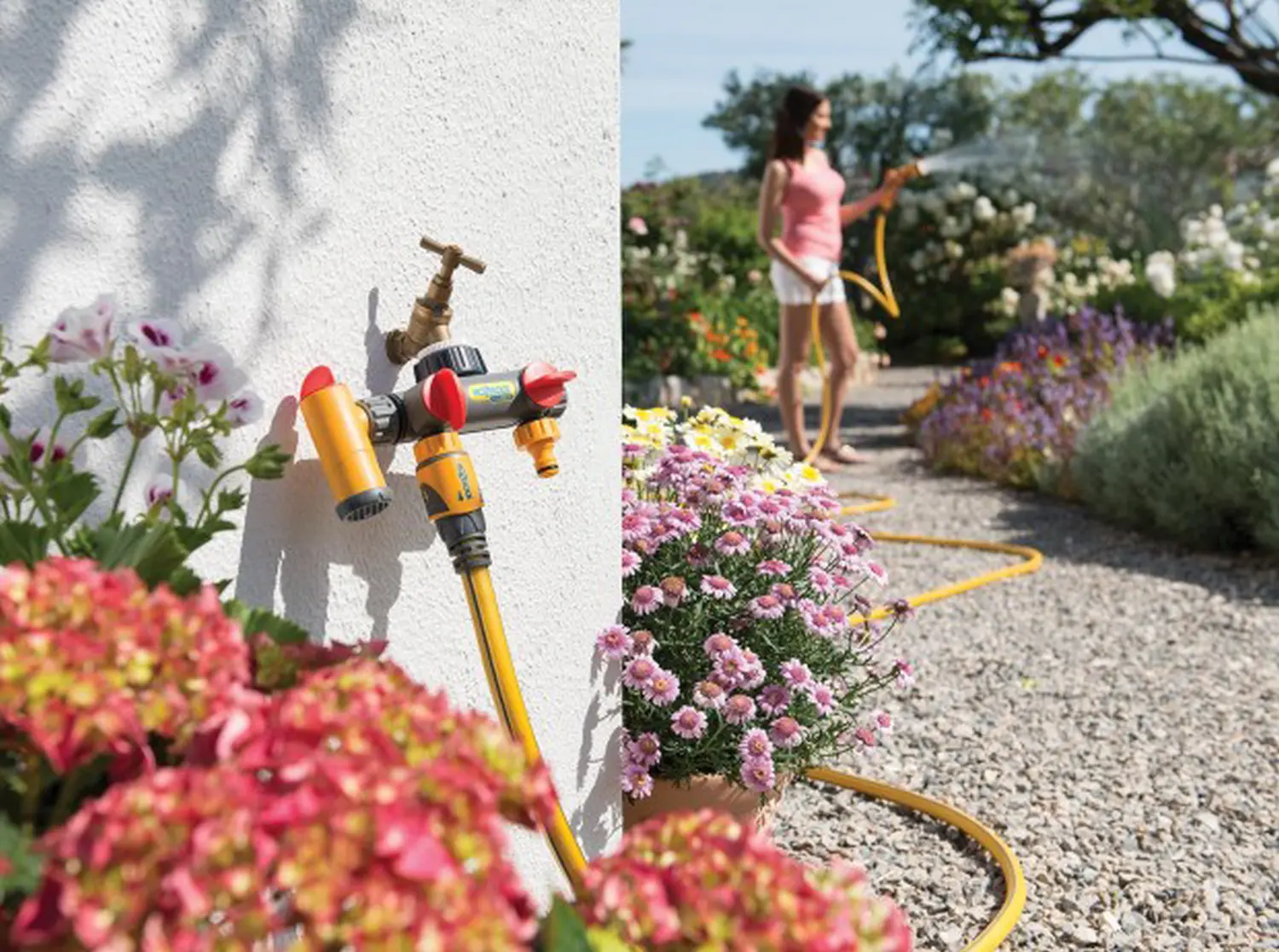 Hozelock 2250 Разделитель потоков с краном Flow мax 1/2" (12,5мм), 3/4" (19мм), 1" (25мм), шт