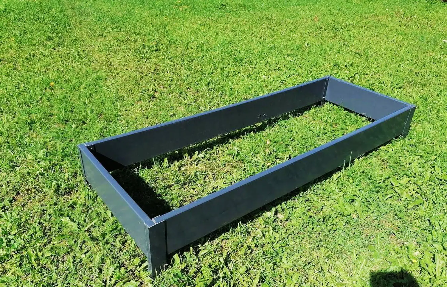 Грядка фактурная из ПВХ, графит, 2,0 х 0,9 х 0,2 м, уп