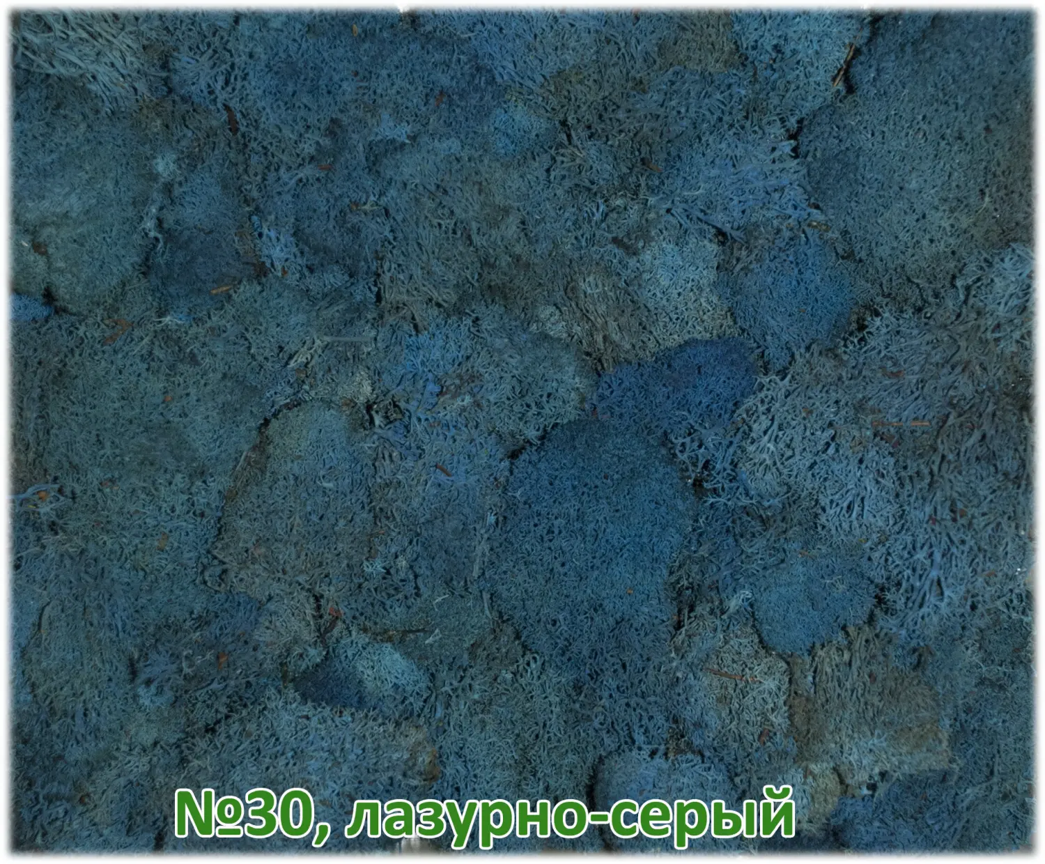 Мох стабилизированный №30 лазурно-серый, 30*40 см, пак