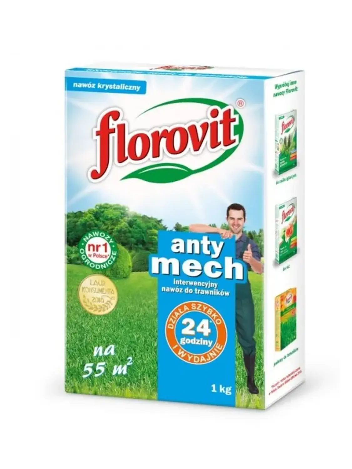 Florovit гранулированный для газонов антимох, 1 кг, пачка