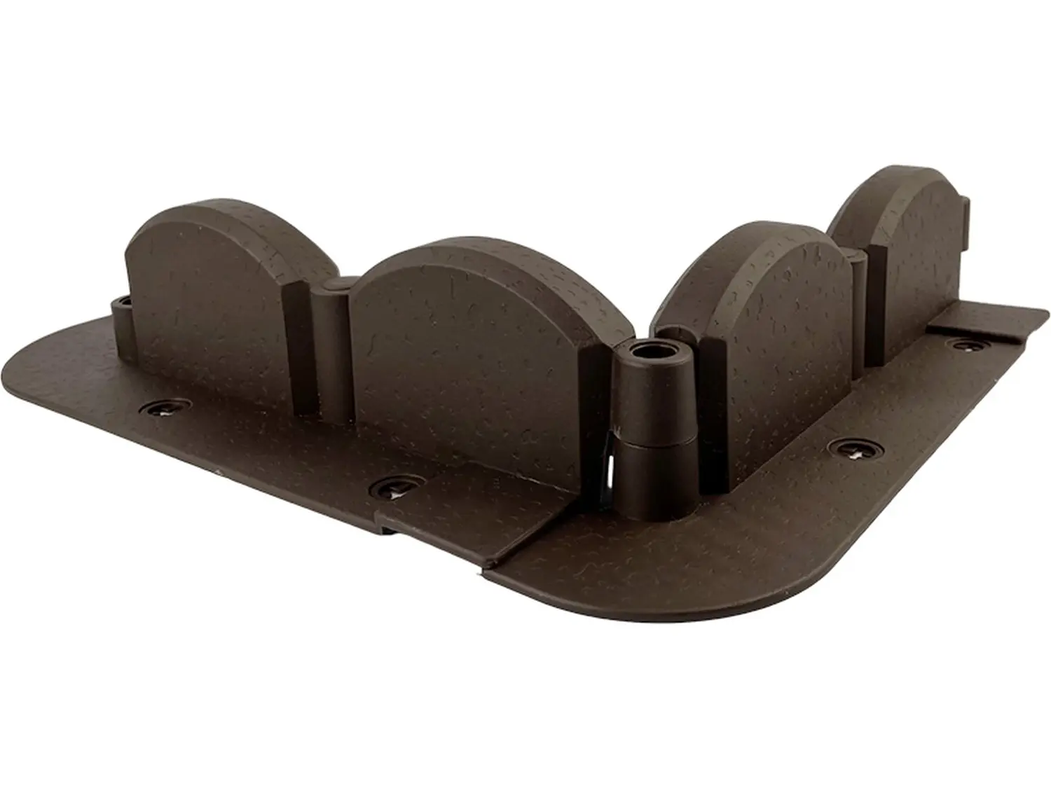 Бордюр декоративный Волна, коричневый, (8 модулей * 32 см + 25 шт креплений), 0,09 x 2,56 м, уп