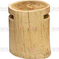 Чурбак–табурет - необычная мебель для дачного участка