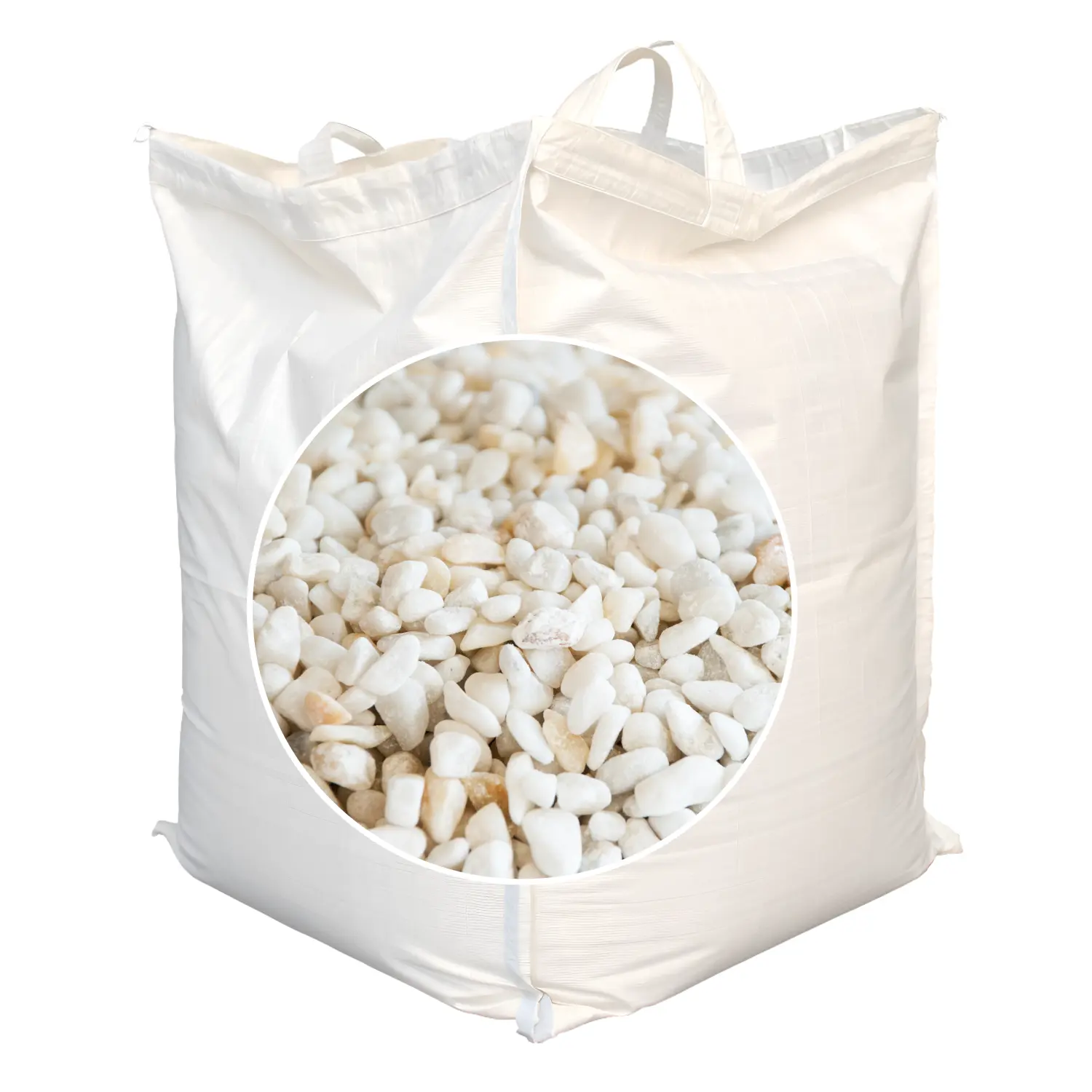 Мрамор белый Галтованный,    5-10 мм, 1000 кг, биг-бэг