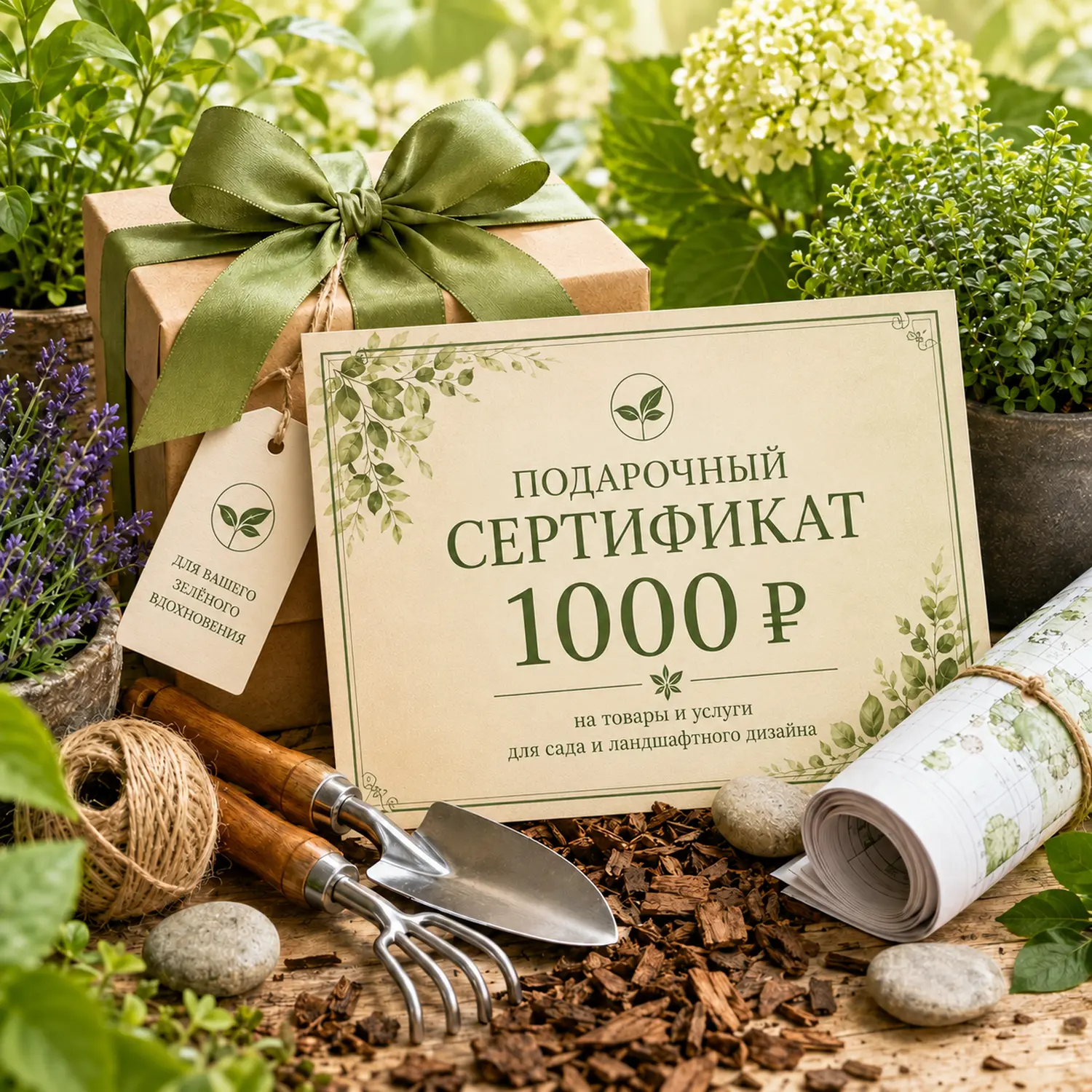 Подарочный сертификат "Мульча.рф" 1 000 руб.