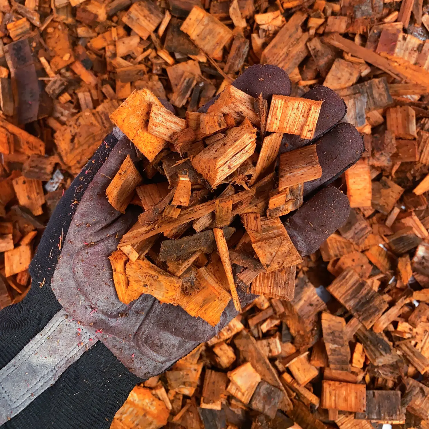 Щепа декоративная, оранжевая, 60 л