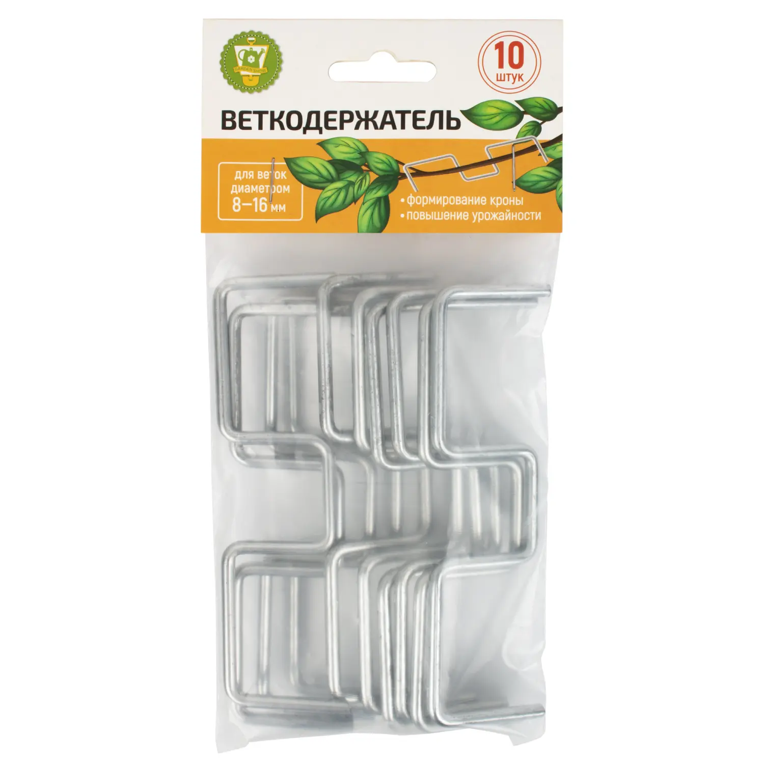 Скобы M-образные для фиксации веток (веткодержатель), сталь, 10 шт/уп