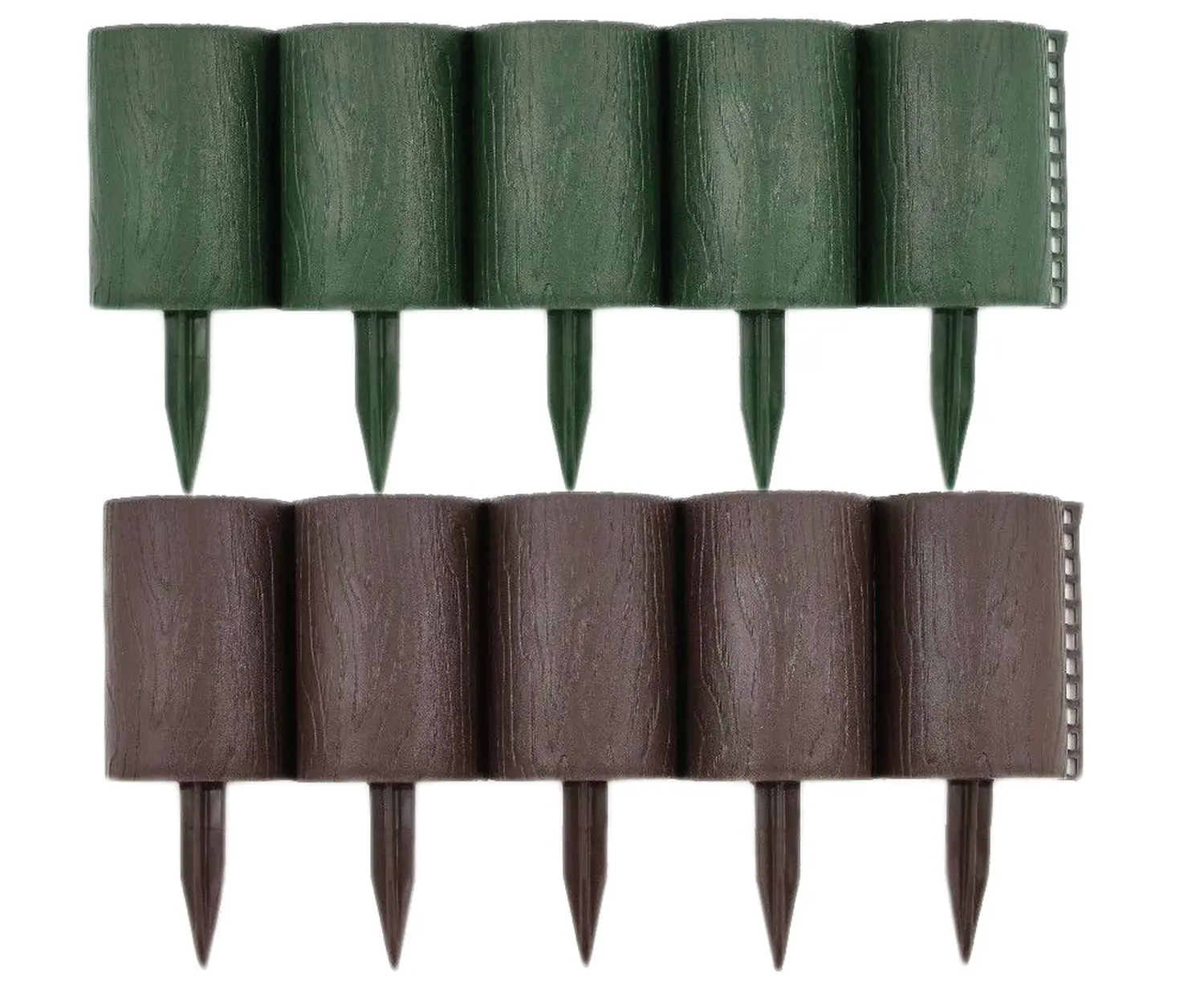 Бордюр декоративный Пеньки, коричневый, (16 модулей в комплекте), 0,15 x 1,6 м, уп