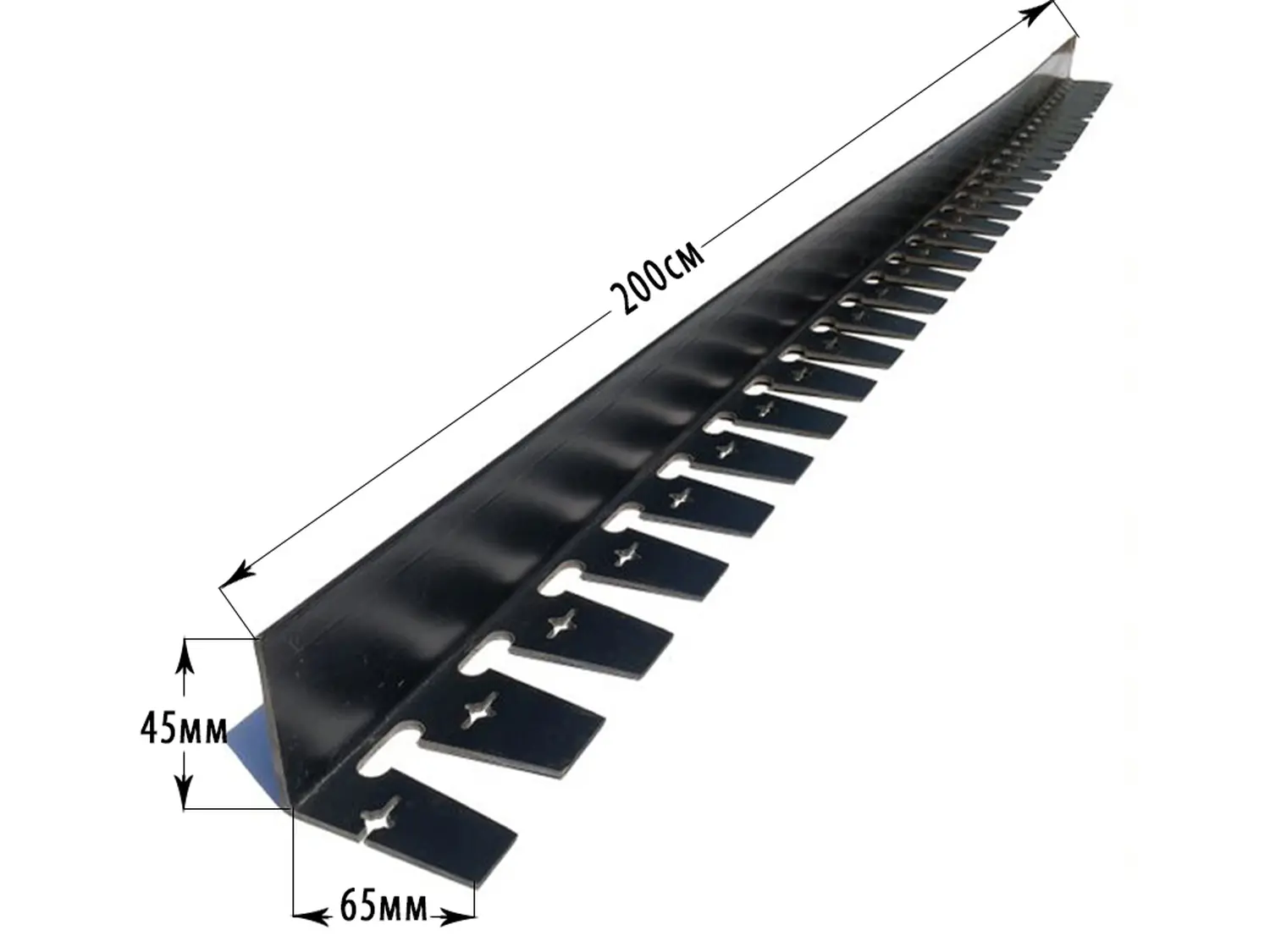 Бордюр секциями ГеоПластБорд "Стафф"  45, черный, 0,045 x 2.0 м, шт