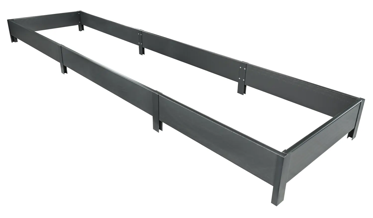 Грядка фактурная из ПВХ, графит, 2,0 х 0,9 х 0,2 м, уп