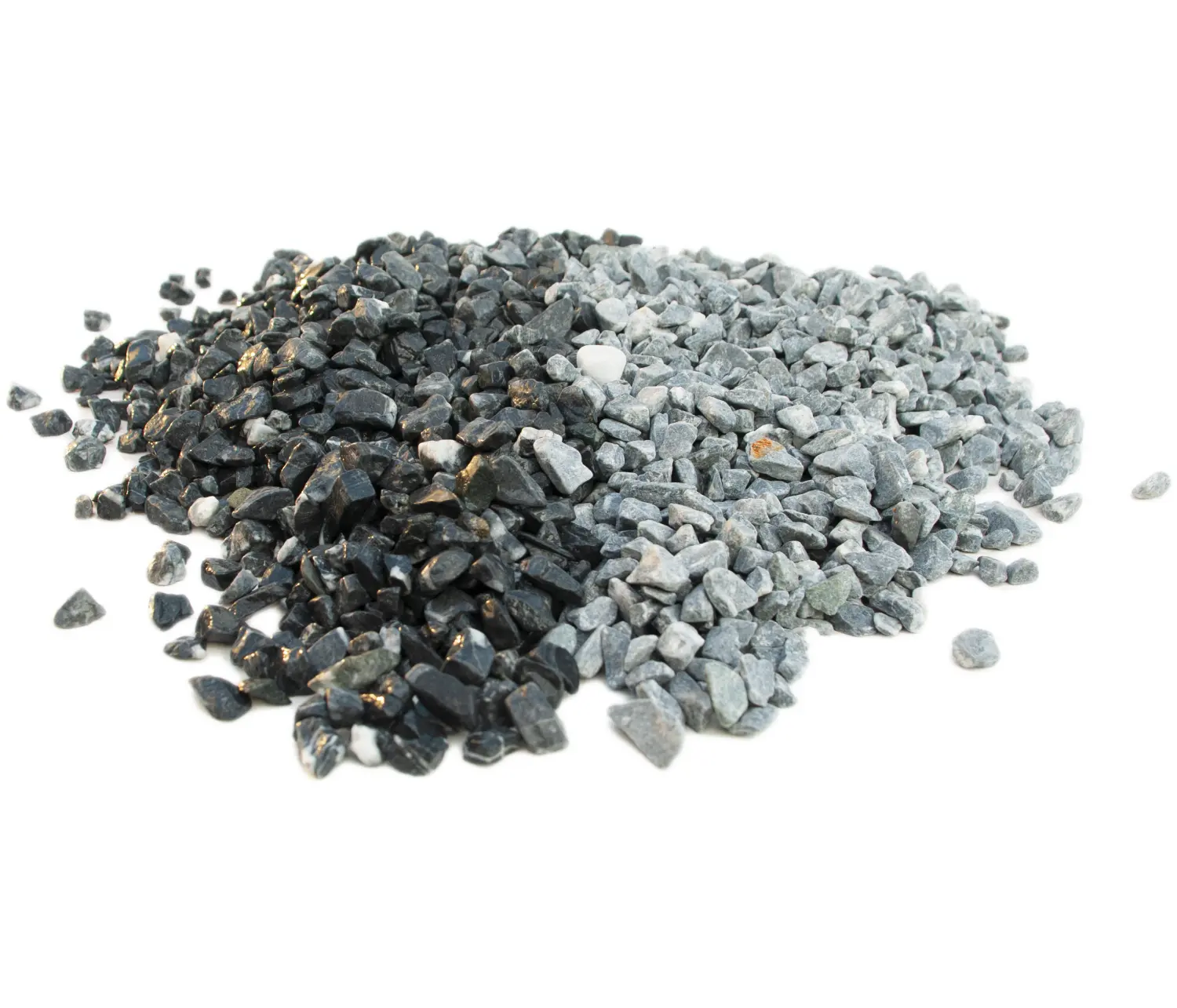 Мрамор черно-серый Галтованный,  10-20 мм, 10 кг