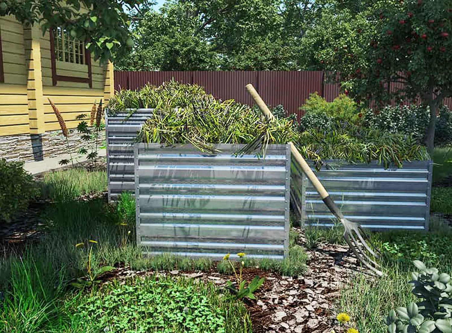 Компостер Perfo металл, 1,0 * 1,0 * 1,0 м, шт