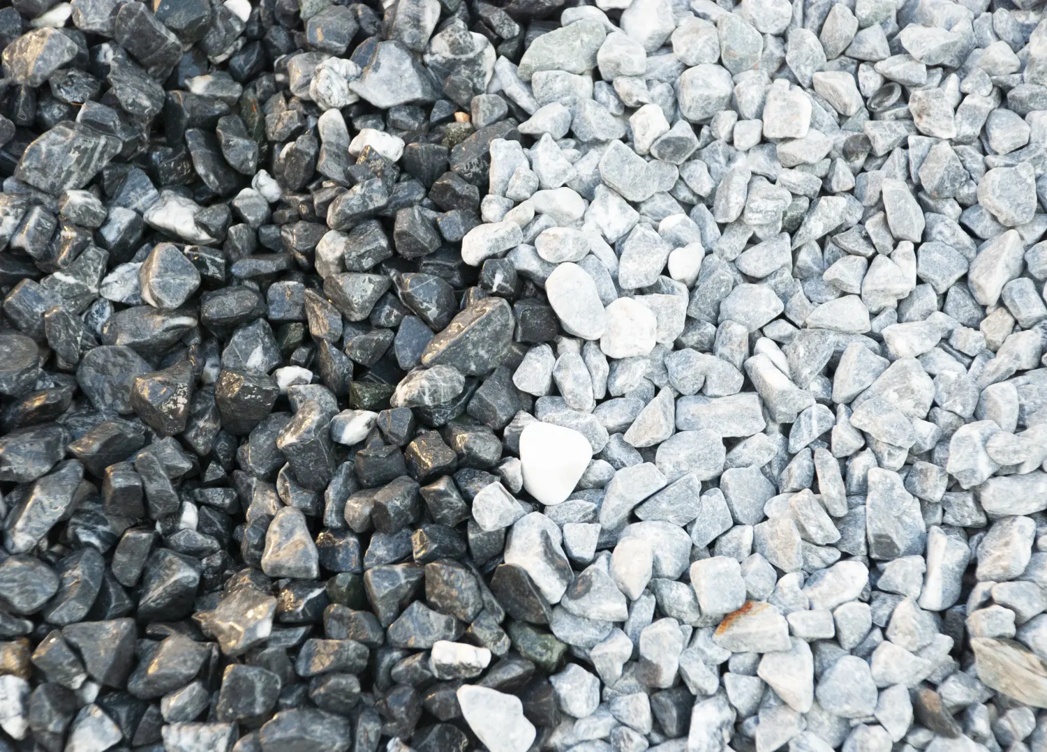 Мрамор черно-серый Галтованный,  10-20 мм, 10 кг