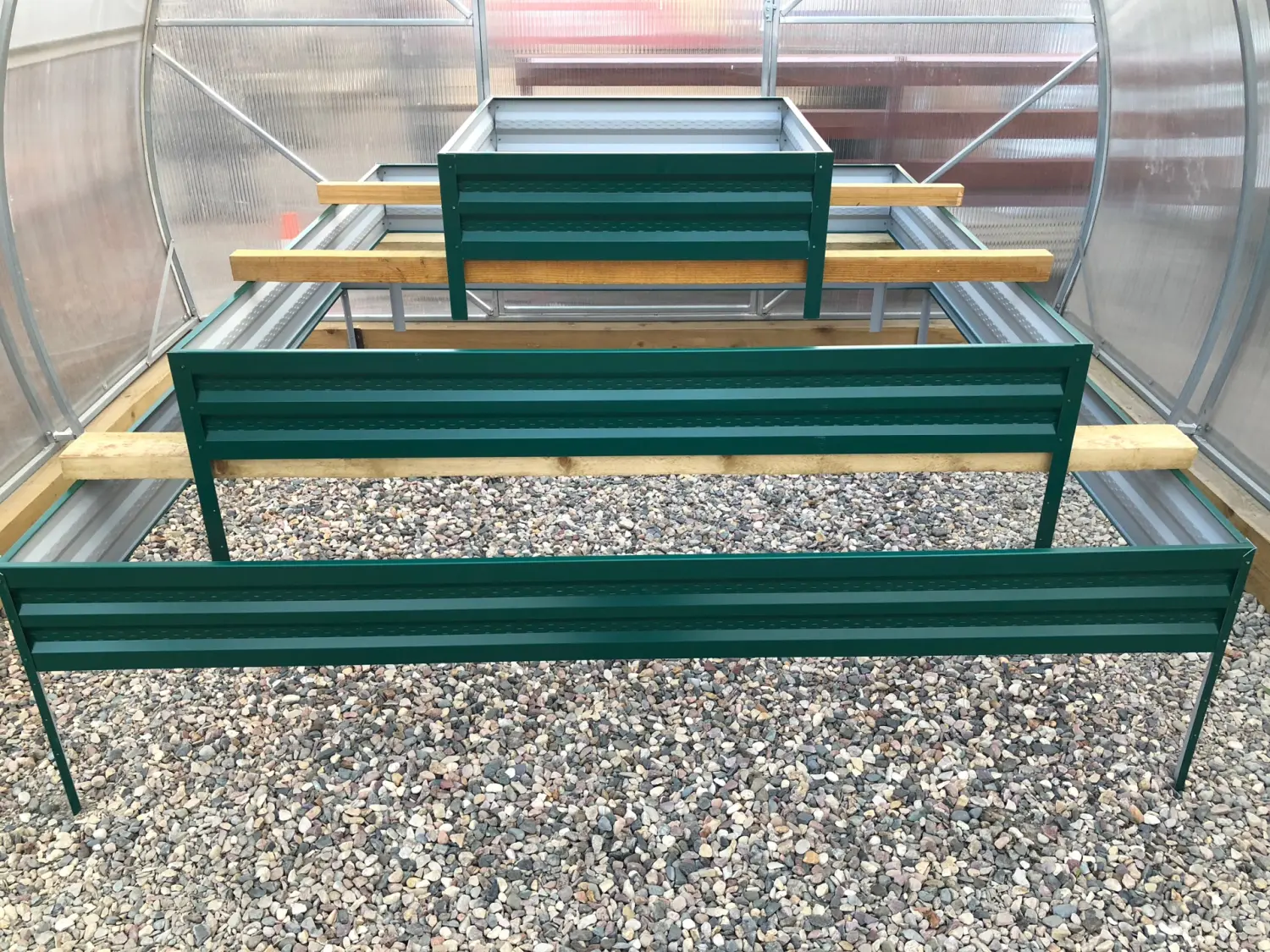 3-х ярусная грядка Perfo "Пирамида Большая квадратная", металл, h 0,6 x 2,0 * 1,4 * 0,8 м, уп