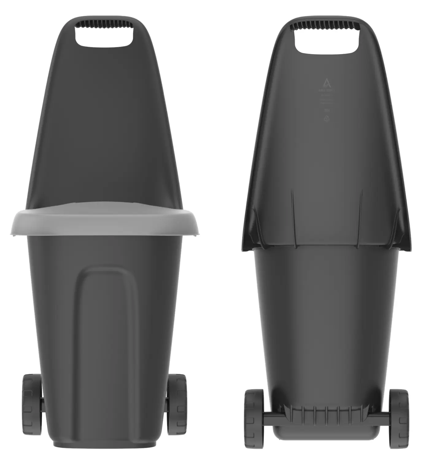 Тележка садовая с зажимом для пакета и крышкой 38 л, шт