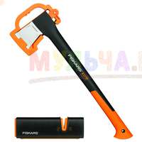 Удобный топор-колун с точилкой в комплекте