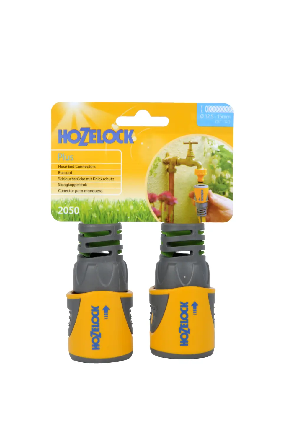 Hozelock 2050 Коннектор для концов шлангов Plus (12,5 мм и 15 мм), шт