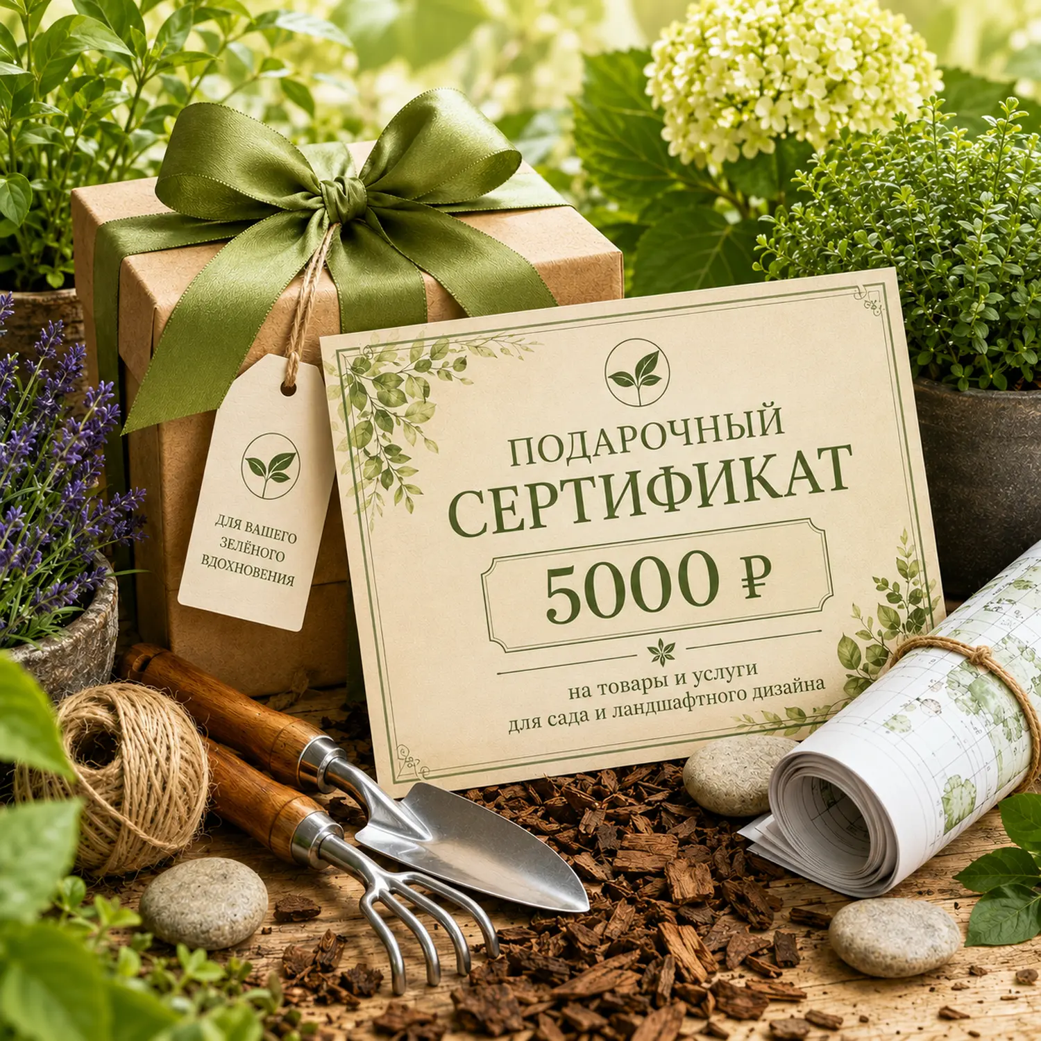 Подарочный сертификат "Мульча.рф"  5 000 руб.