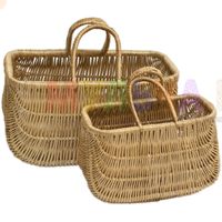 Набор элегантных плетеных корзин