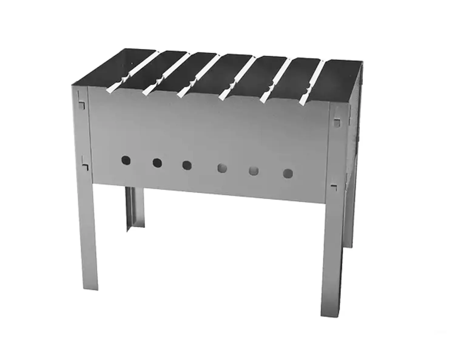 Мангал разборный с 6 шампурами, 400х240 мм